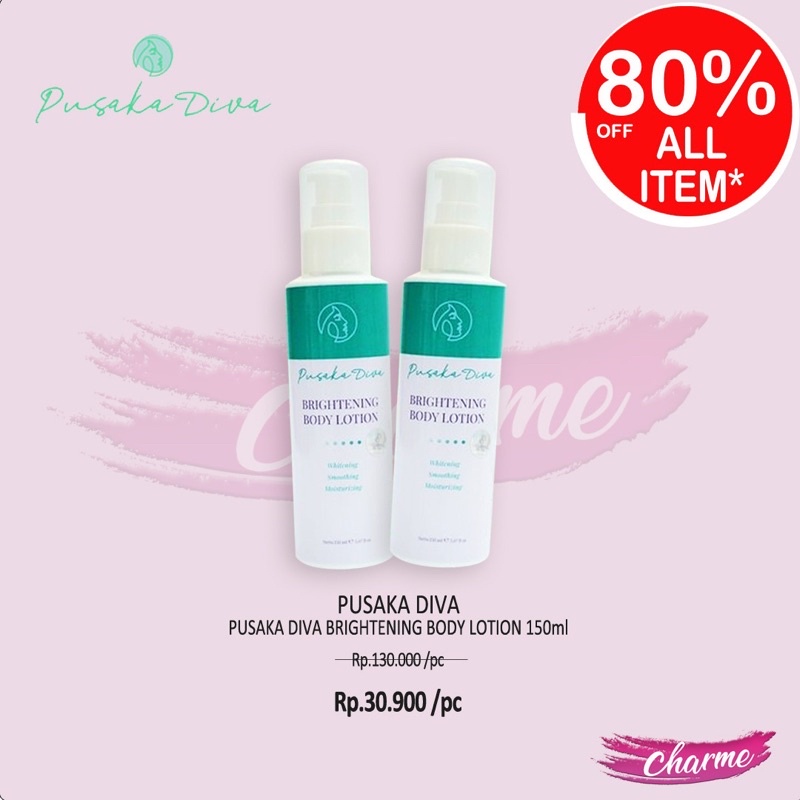 (READY&amp;ORI) Pusaka Diva Brightening Body Spray pusakadiva 30ml Lotion 150ml pemutih tubuh bpom