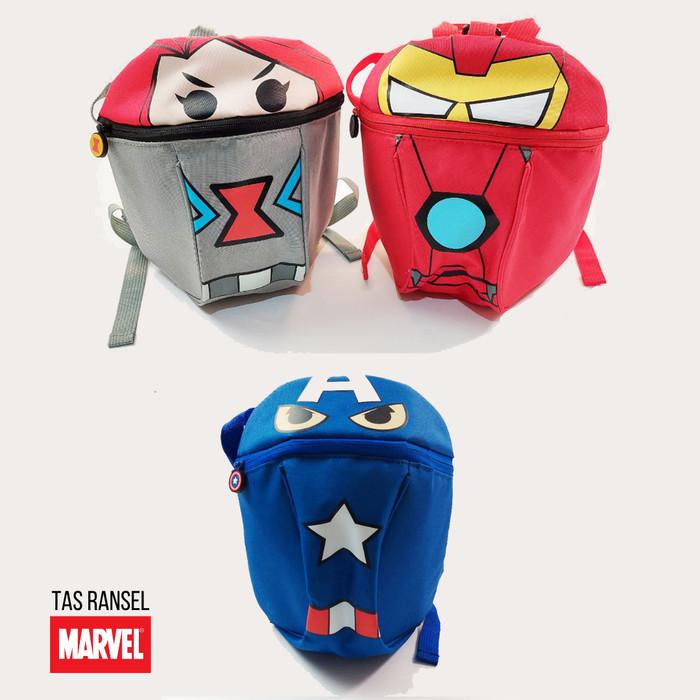 Tas Backpack Anak / Tas Ransel Anak Marvel Ironman Original | Tas Unik