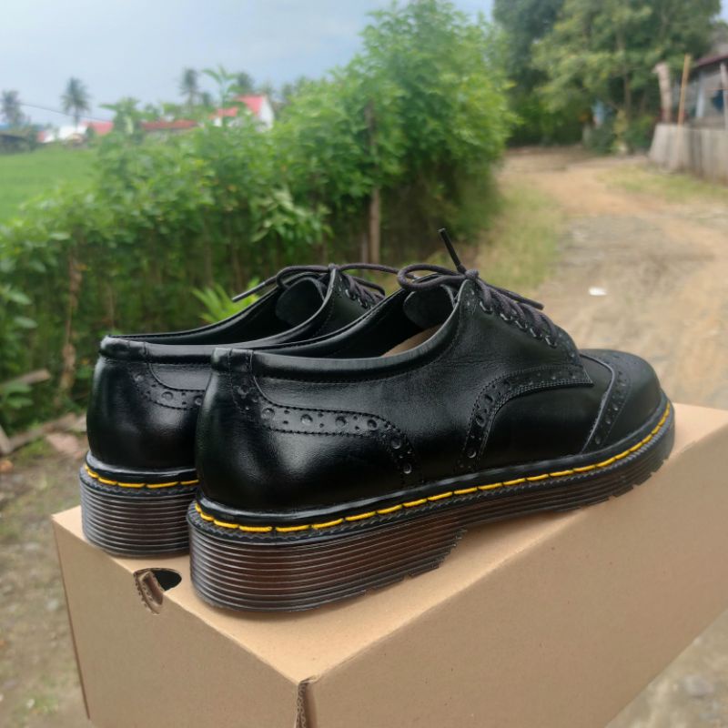 TOM'S - Sepatu Pria Low Bots Wingtip Kulit Asli Original - BL