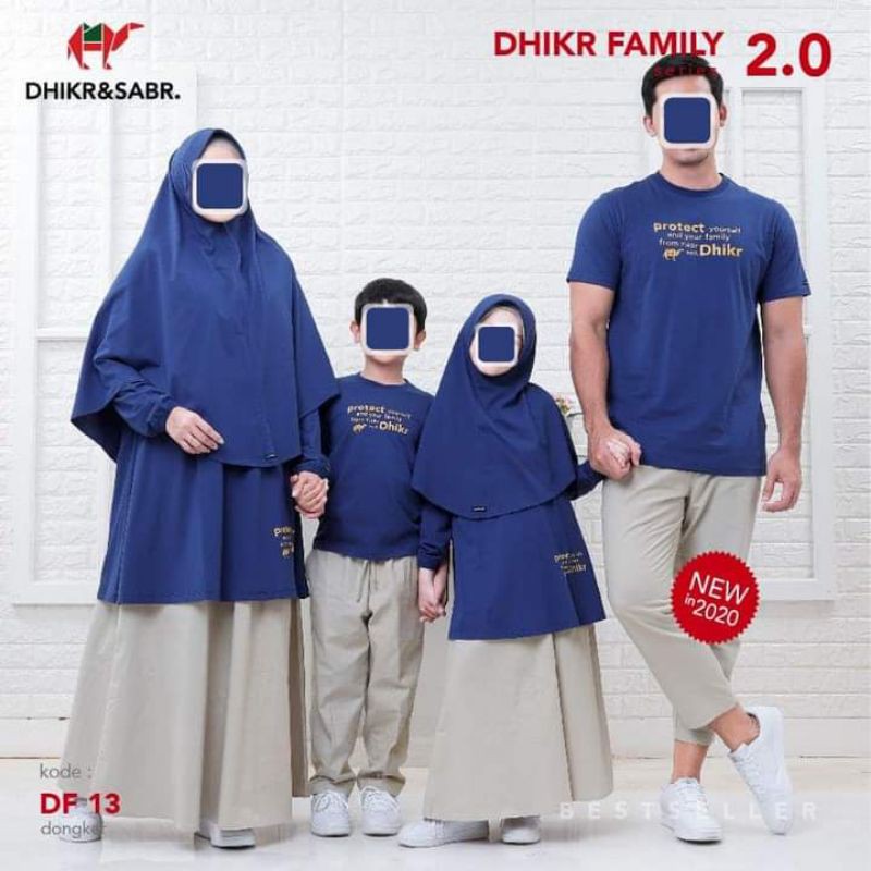 (COD) Terbaru kaos pasangan Couple sarimbit DHIKR DF 13 NAVY ll kaos combed 30s distro ORI DHIKR