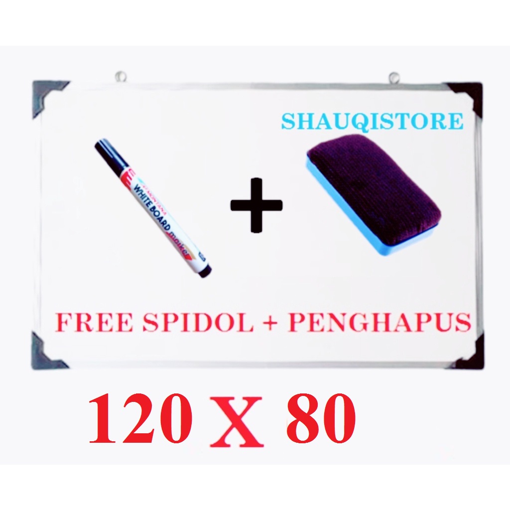 

PAPAN TULIS KAPUR / SPIDOL WHITEBOARD ATAU BLACKBOARD UKURAN 120 X 80 (FREE SPIDOL& PENGHAPUS)
