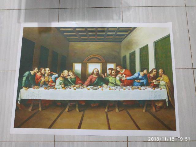Baru Repro Digital Last Supper Kristen Katolik Yesus Tuhan Da Vinci Lukisan Dekorasi Termurah Dan