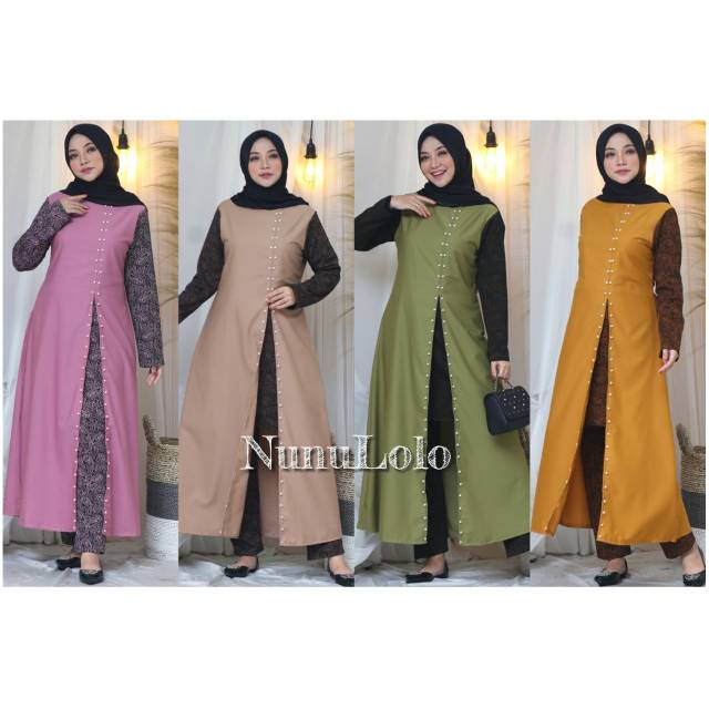 Lativa by nunulolo tunik setelan celana