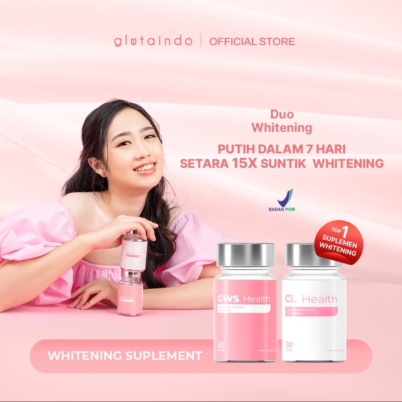 Glutaindo Collagen Whitening Skin Beauty Kesehatan Suplemen Pemutih Badan dan Extra Booster Pemutih 