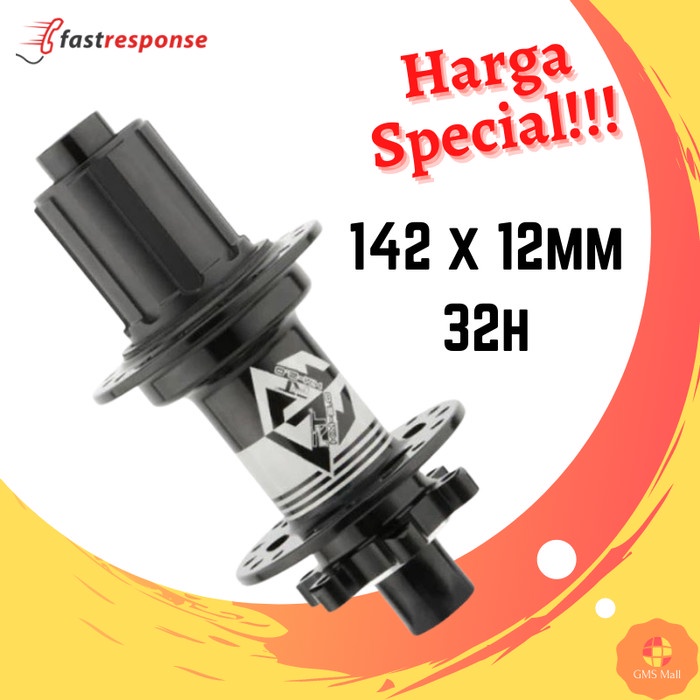 RT Hub Belakang Freehub TA Thru Axle BOOST 32H 142 x 12mm Jangkrik