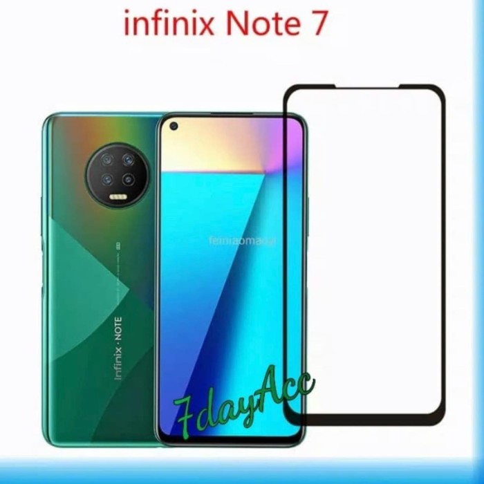 Tempered Glass Infinix Note 7 Full Lem 9D - SC