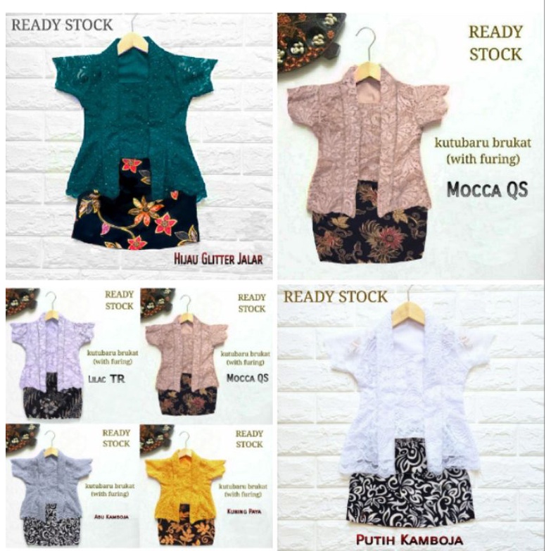 kebaya wisuda anak tk paud/baju ulang tahun/gaun pesta kebaya batik/set kebaya baby born/kebaya kutu