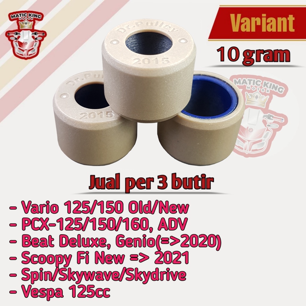 Roller vario 150 /125 ESP/ PCX ADV Genio Spin Hayate 8gr sd 20gr dr  Pulley dijual satuan / 1 pc