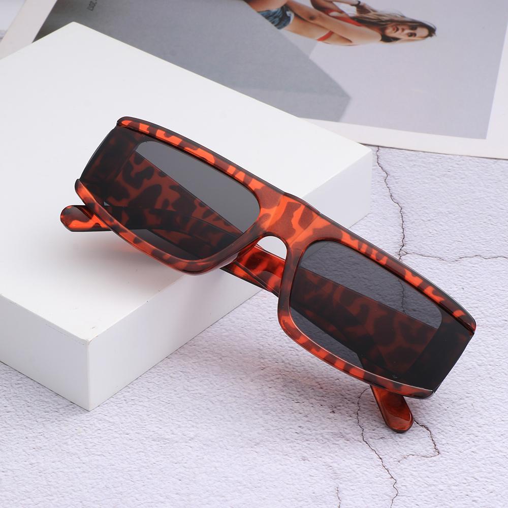 Lily Kacamata Hitam Untuk Wanita Pantai Lensa UV400 Female Eyewear Shades Rectangle Sunglasses