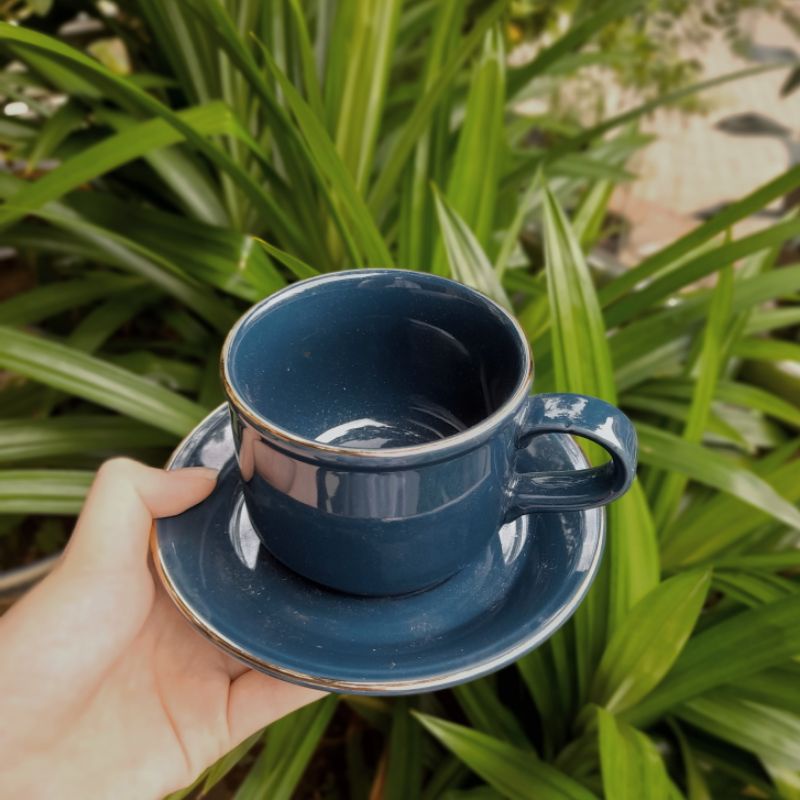 CANGKIR KERAMIK EARTHTONE EMAS cangkir kopi cangkir teh cangkir keramik cangkir murah cangkir lucu c