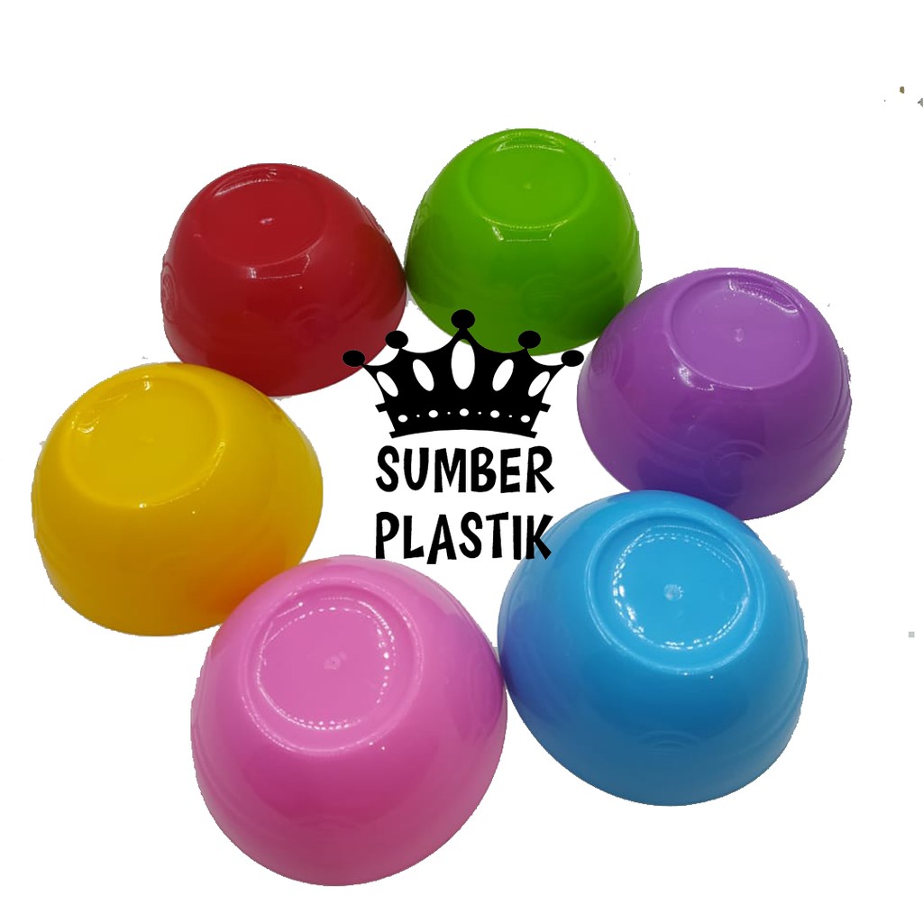 Mangkok Plastik LUSINAN  (1lusin=12pcs) /Mangkok Makan/Mangkok KUAH Emotion 14cm