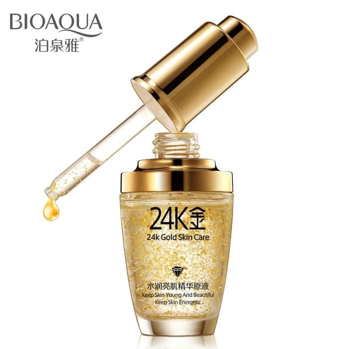 ✨LACIKOSME✨ BIOAQUA SERUM WAJAH 24K GOLD ESSENCE CREAM  - SERUM GOLD BIOAQUA BPOM ORIGINAL