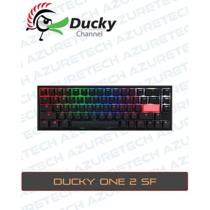 Ducky One 2 SF 65% RGB Mechanical Gaming Keyboard - Black/White, Cherry MX Switches