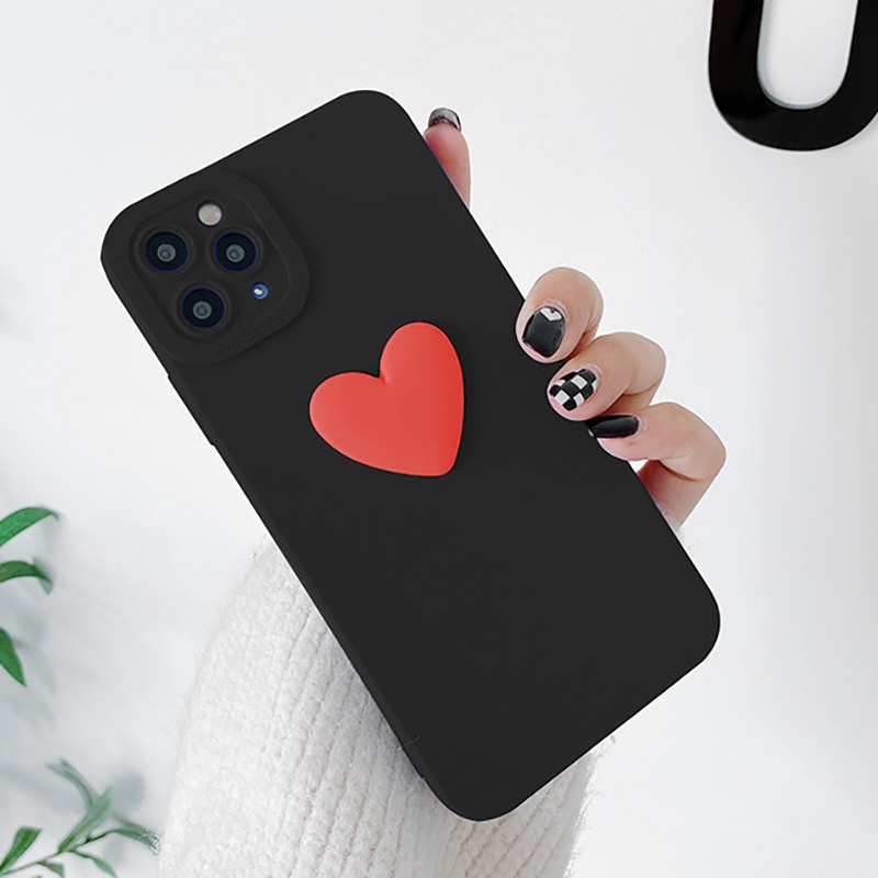 Soft Case Hp Gambar Hati Untuk IPhone 11 / 12 / 13pro Max / Mini / X / XS Max / XR / 7 / 8plus / SE 2020