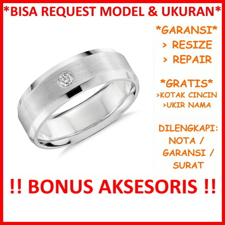 Garansi Silver Asli Bisa Pesan Model Cincin Kawin Perak Nikah Tunangan Gratis Ukir Nama Id97