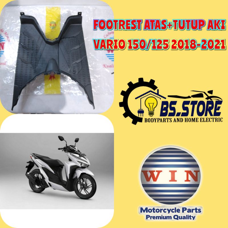 PIJAKAN KAKI ATAS VARIO 150/125 LED NEW 2018 2019 2020 2021 / FOOTREST ATAS + TUTUP AKI