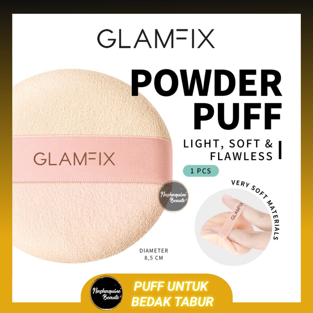 GLAMFIX Puff Finishing Powder - Airchusion Puff - Camelia Loose Powder - Pressed Powder Makeup Puff