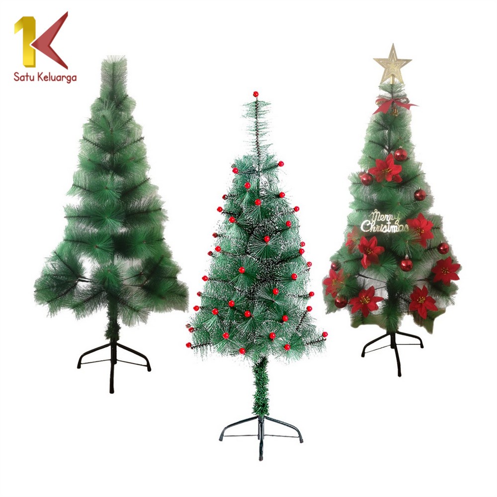 Satu Keluarga Pohon Natal 150CM 5F C209 Dekorasi Rumah Hiasan Natal Pohon Cemara