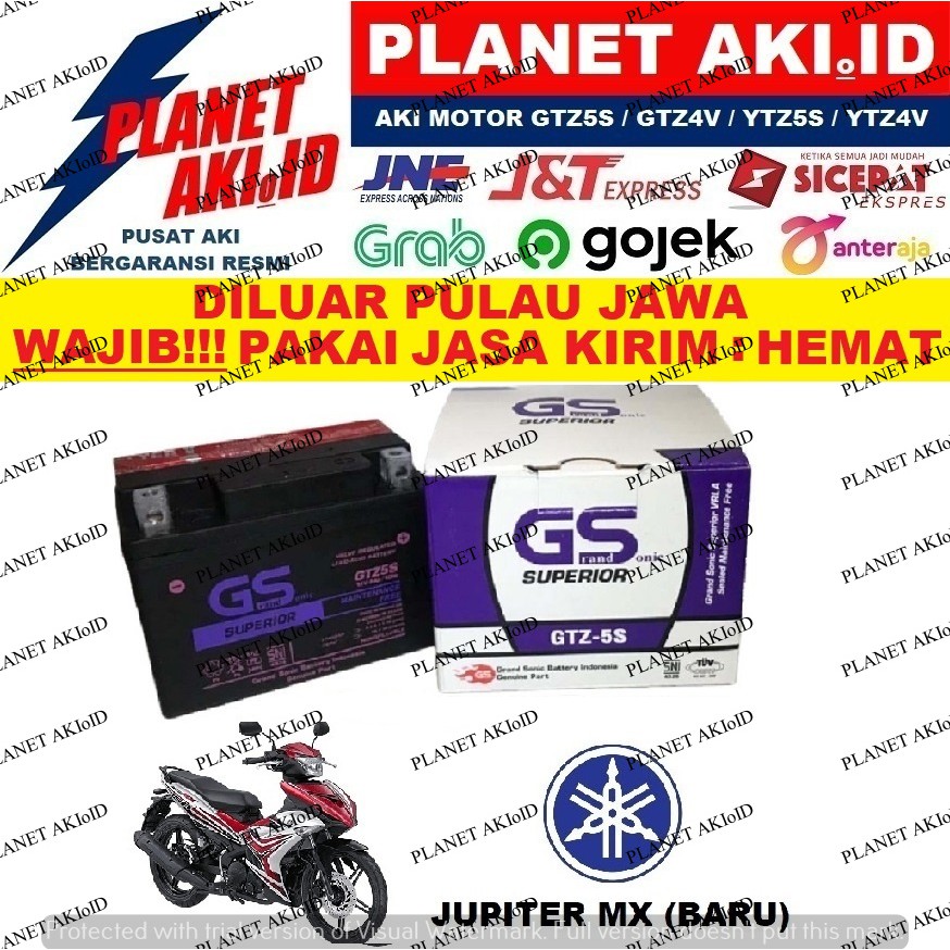 Aki Motor Yamaha Jupiter MX Baru GTZ5S Accu Kering MF