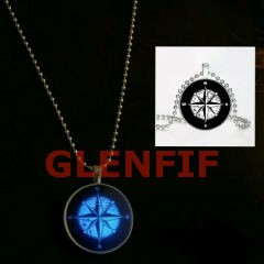 Kalung Liontin Glow in The Dark - COMPASS