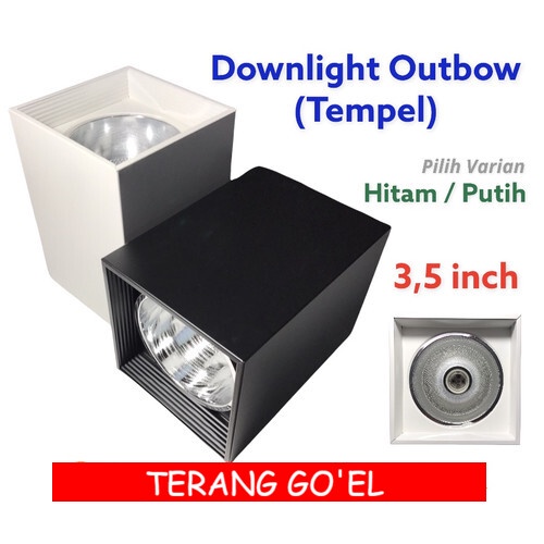 Downlight Outbow Kotak  3,5 Inch Hitam dan Putih ARTALUX