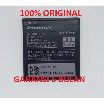 Baterai Batere A516 / A706 / A760 / A630E Lenovo BL209 Original 100% Asli