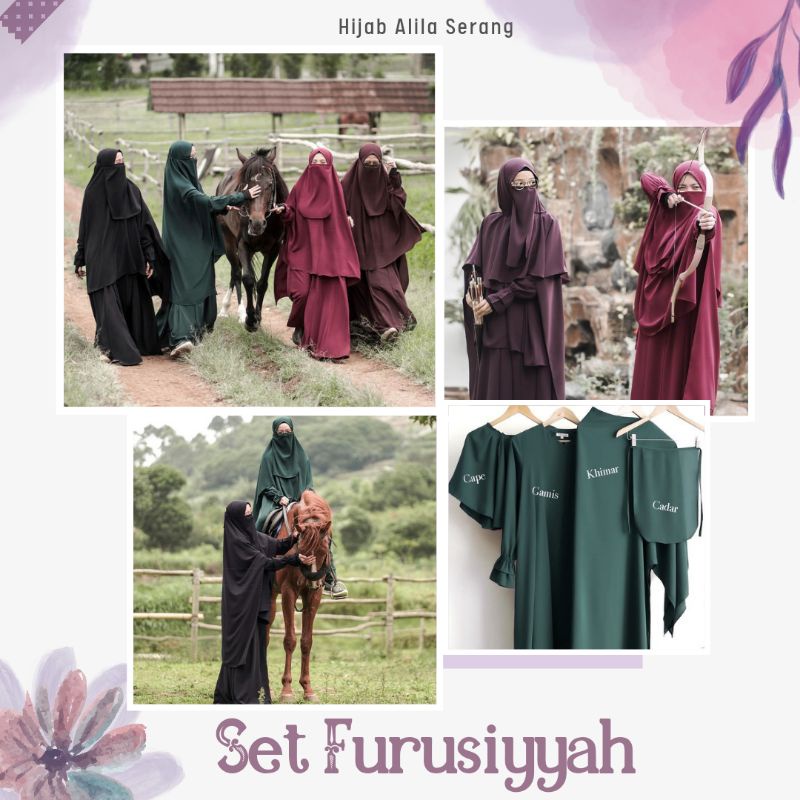 SET FURUSIYYAH by Hijab Alila Set Untuk Berkuda dan Memanah Bahan Lulwa Terbaru