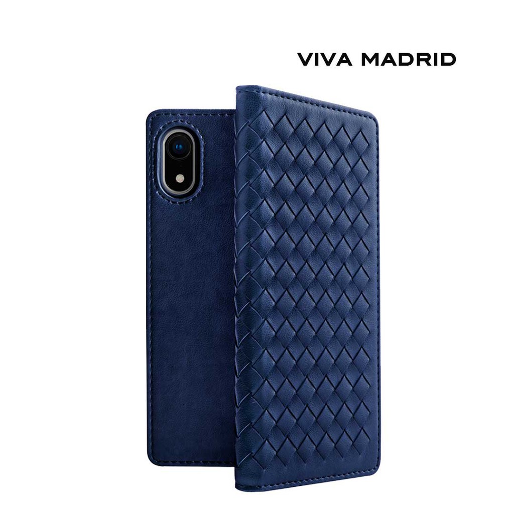 Viva Madrid Tejido Folio Case - Casing IPhone XR - Navy Blue