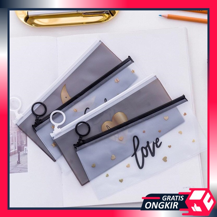 

Gratis Ongkir - S652 Tempat Pensil Zipper / Pensil Case Transparan / Pouch Zipper / Tempat Pensil