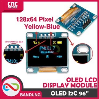 YELLOW BLUE 0.96” I2C 128X64 OLED LCD DISPLAY MODULE
