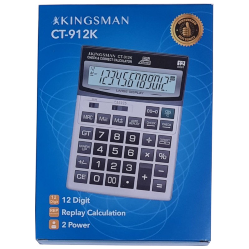 

Kalkulator / Calculator Murah Kingsman CT-912K 12 Digit
