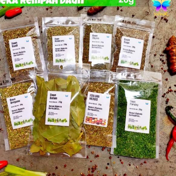 

PASTI READY!!!! Aneka Rempah Daun PARSLEY / OREGANO / THYME / BASIL dll ✓PREMIUM #WarnaWarniRempah