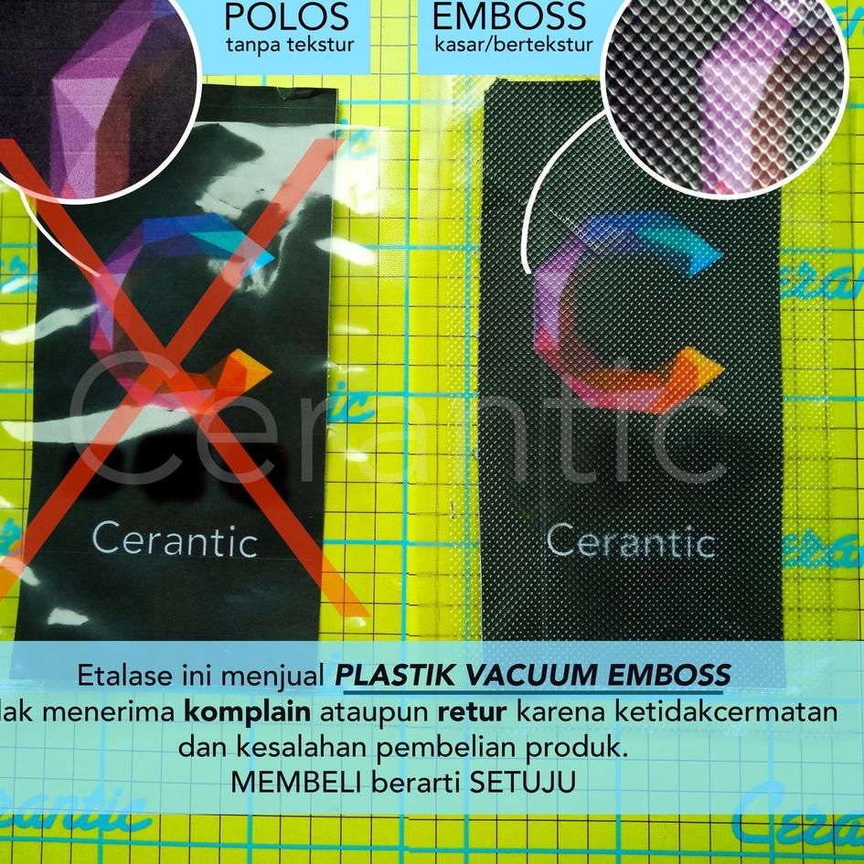 

nxqo250 Plastik Vakum Embos 17 x 25 cm / Vacum Emboss / Vacuum Bag Embossed 17x25 isi 25 ⌫ 53