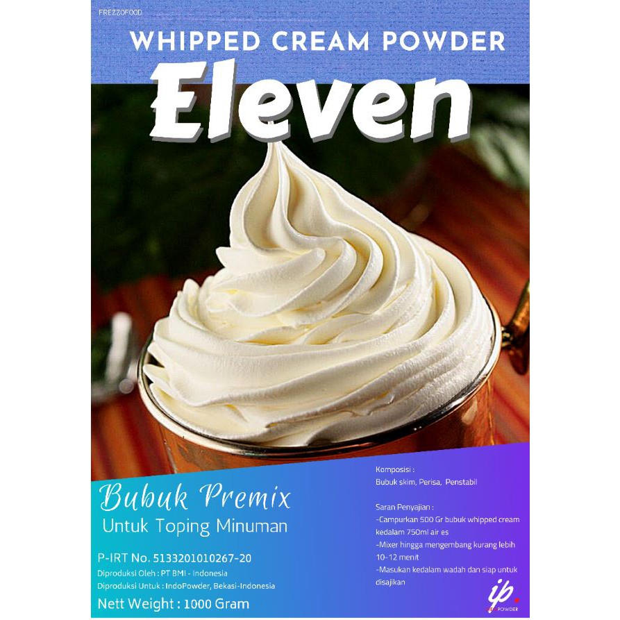 ELEVEN - WHIPPED CREAM 1 Kg / Bubuk Whipped Cream / Topping Whipped Cream