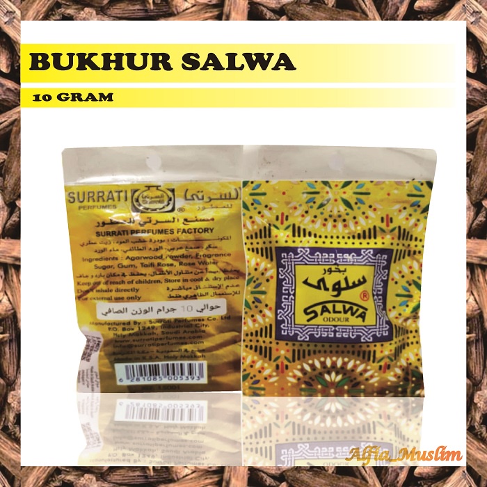 Buhur Salwa Bukhur Salwa Bakhor isi 10 Gram  By Surrati