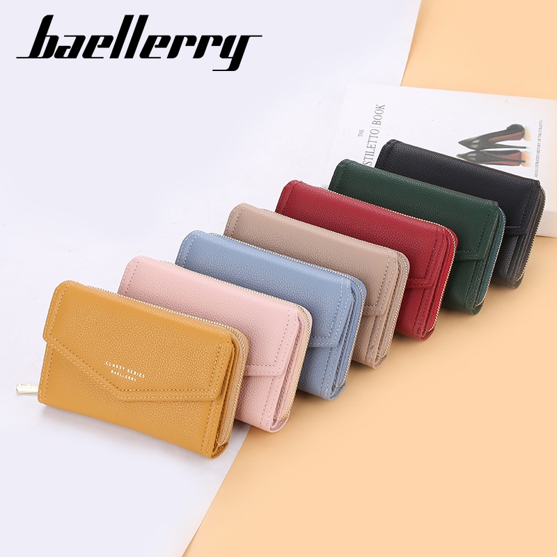 BAELLERRY NR065 Dompet Wanita Lipat Bahan Kulit PU Leather Premium WATCHKITE WKOS