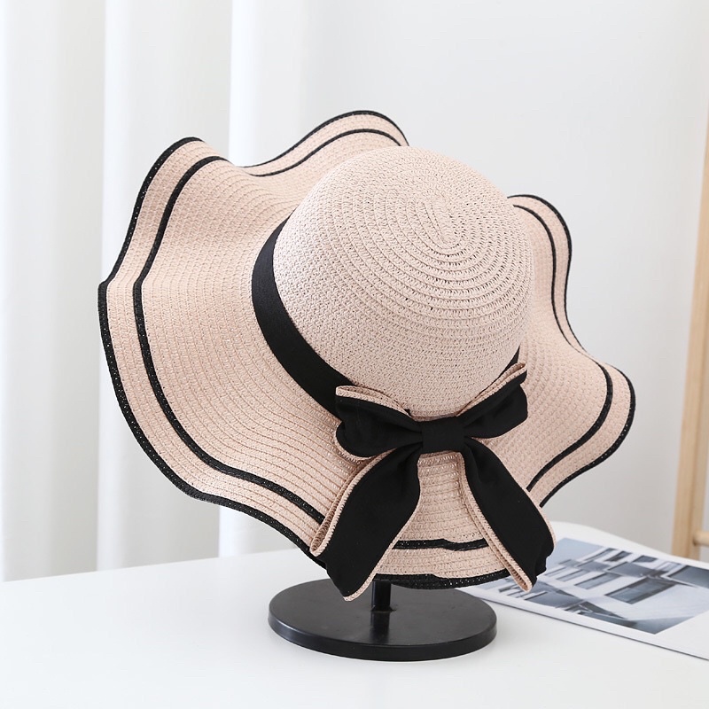 MAYSTAR Topi Pantai wanita Bunga pelindung UV -Summerhat Pantai import T58-2