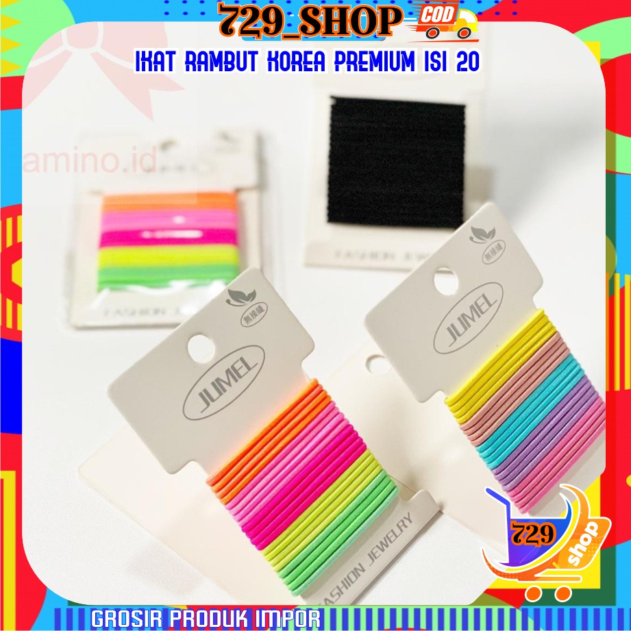 isi 20 Ikat Rambut Korea Premium Import Best Seller