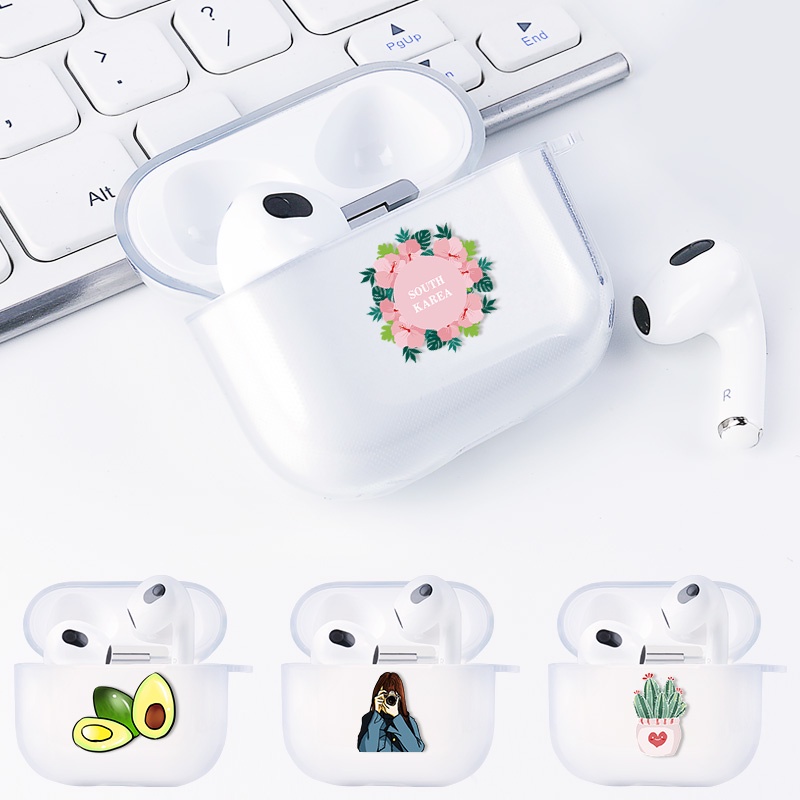 Casing Silikon TPU Motif Bunga Untuk Apple Airpods 3