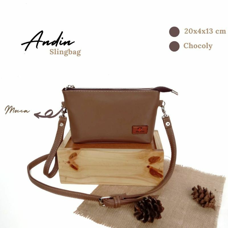 READY ANDIN SLINGBAG CHOCOLY / TAS SLEMPANG  BY BIRU TSABITA