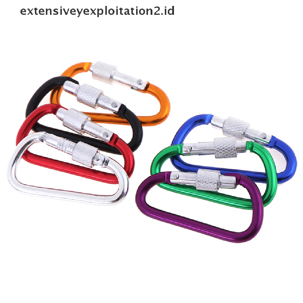 Id 2pcs Carabiner D-Ring Bahan Aluminum Untuk Gantungan Kunci / Outdoor