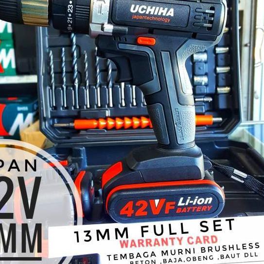 NDF♞ Japan 32v mesin bor baterai impact cordless drill beton tembok kayu besi baja uchiha asli TERBA
