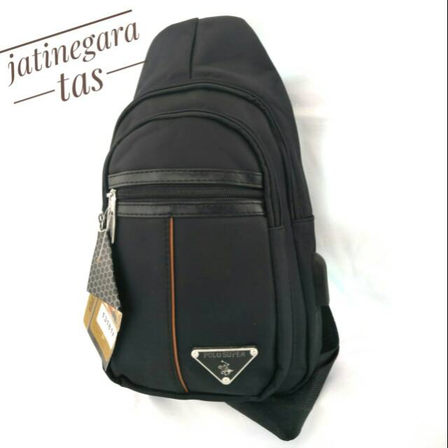 polo super tas selempang waisbag pria tas ipad usb portable original