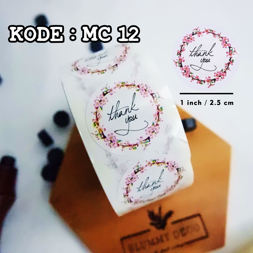 [Monochrome] Stiker Thank You Stiker Packing Stiker Terima Kasih Stiker Segel Packaging-MC 12