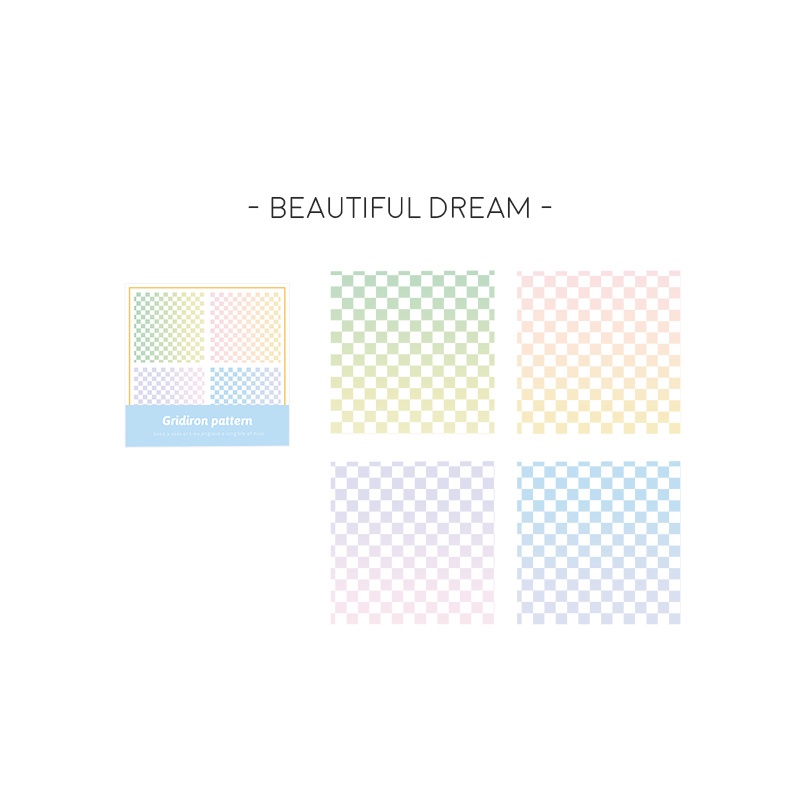 Gridiron Pattern Colorful Memopad / Memo Tempel Lucu Unik-Beautiful Dream