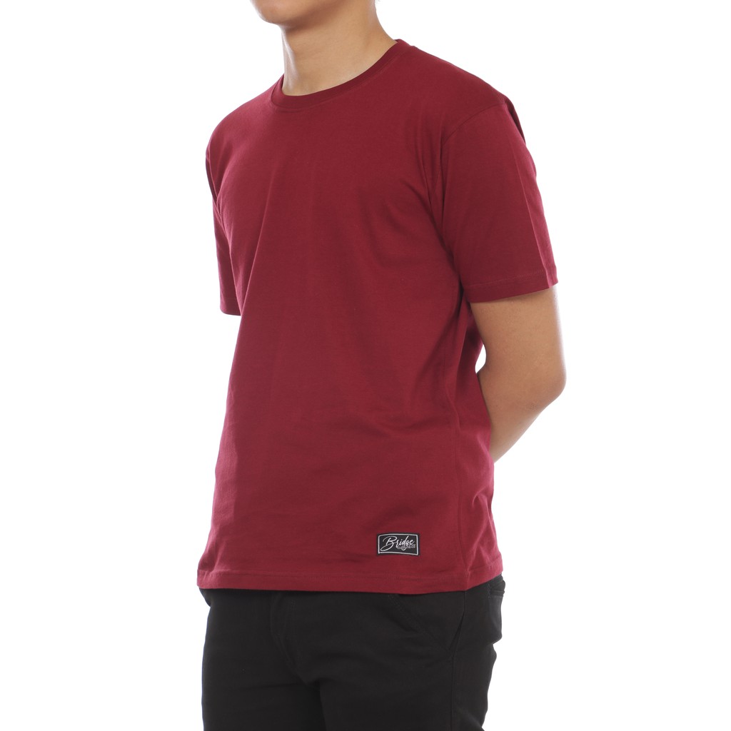 Kaos polos combed 30s maroon Yang Lagi Hits
