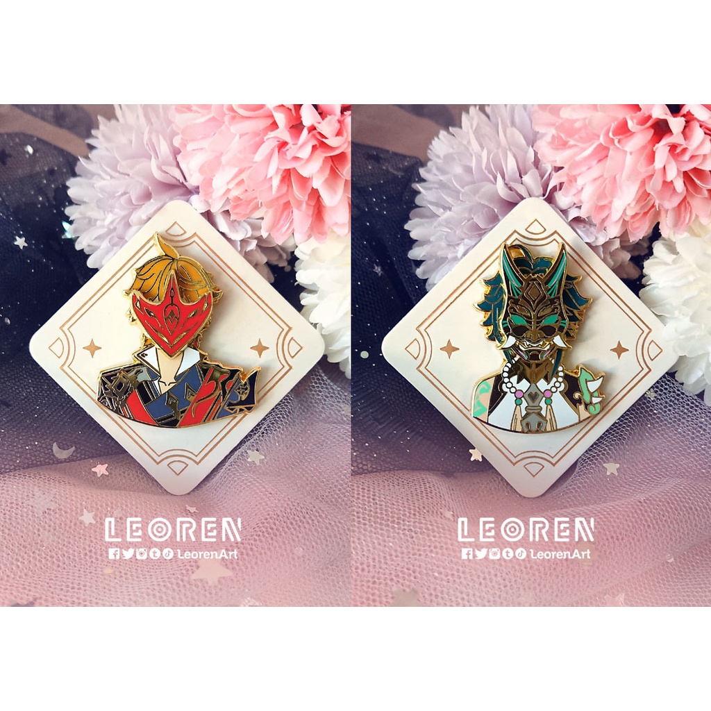 Genshin Impact - Hard Enamel Pin - Tartaglia Xiao Mask - Tartaglia Mask