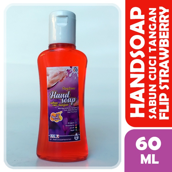 Handsoap 60ml Traveling Pack Sabun Cuci Tangan Fliptop kemasan saku Tipis Kecil