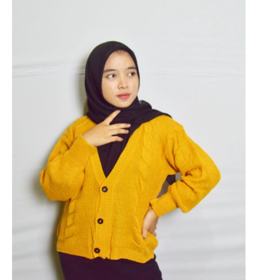 [RCQ] CROP CABLE CARDY / KARDIGAN CABLE CROP OLIVIA / KARDIGAN RAJUT OLIOR CROP CABLE / CARDIGAN RAJ