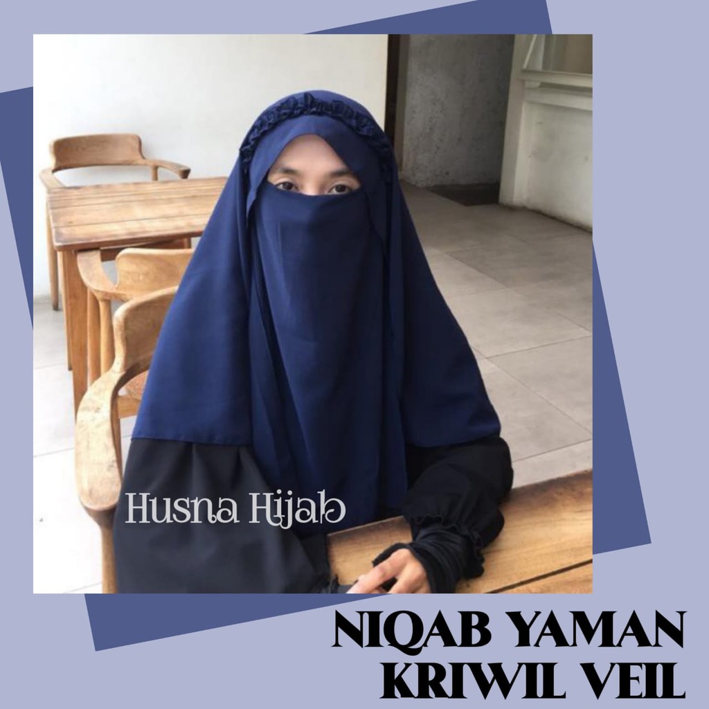 [BRAND HUSNA HIJAB] NIQAB BANDA KRIWIL VEIL / Niqob Yaman Kriwil Veil / Yaman Kriwil